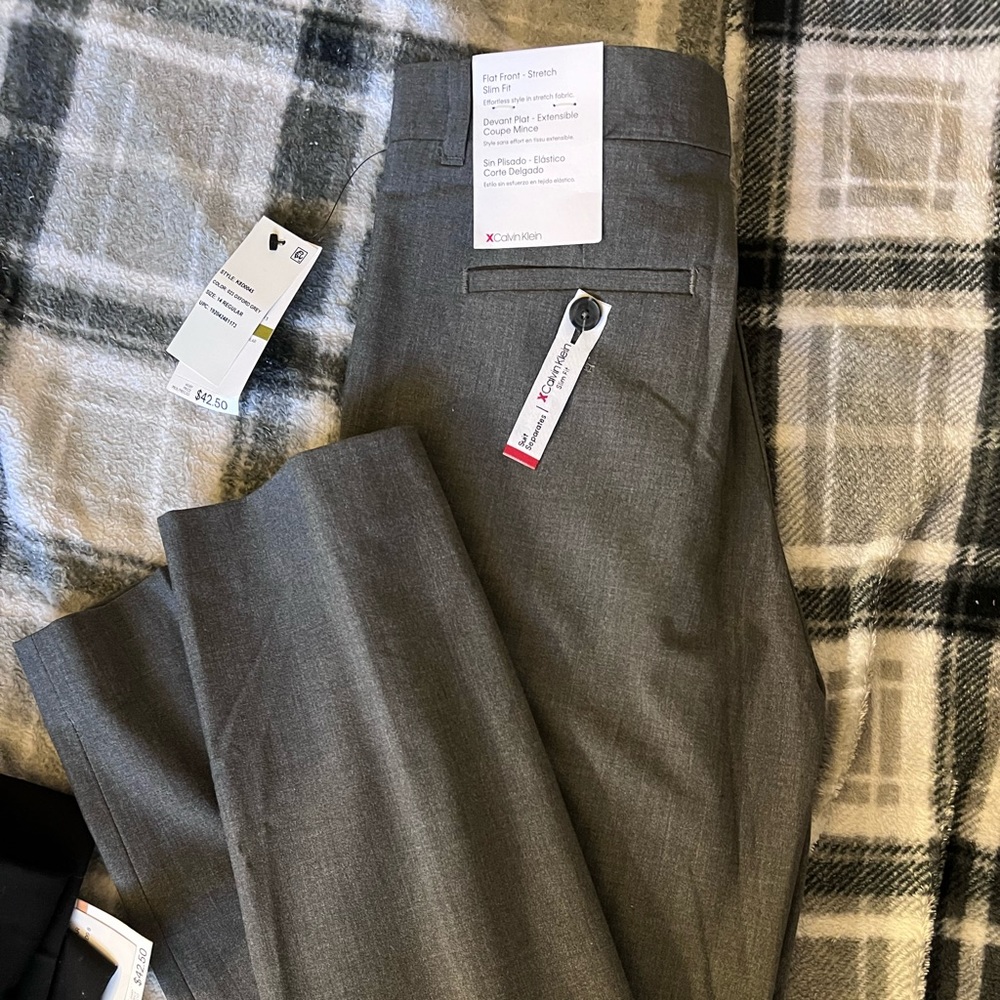 Calvin Klein 14R kids Flat Front - Stretch Slim Fit dress pants